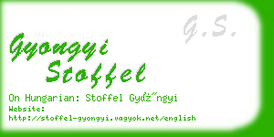 gyongyi stoffel business card